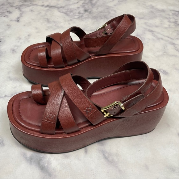 Free People Hazel Strappy Leather Platform Sandals - Picture 5 of 12